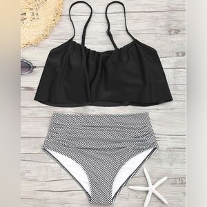 NEW Black and White Bikini Set